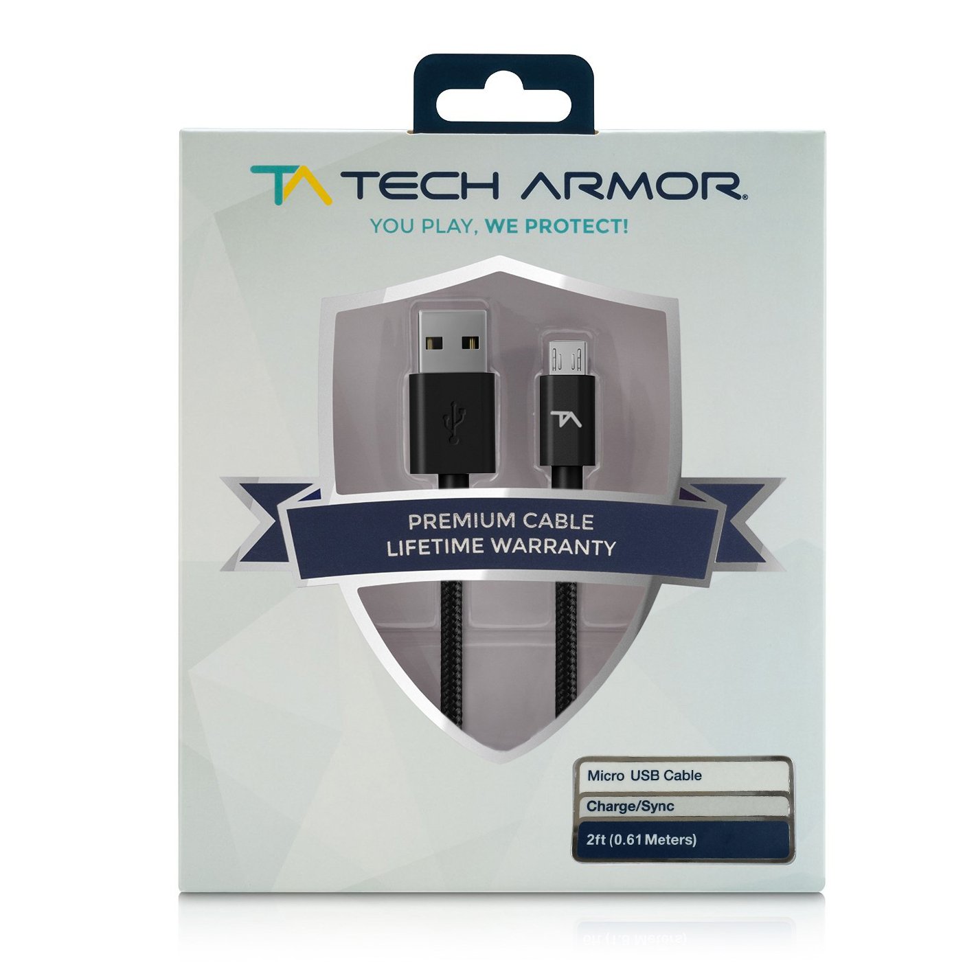 Tech Armor Micro Usb Cable 2 feet Black