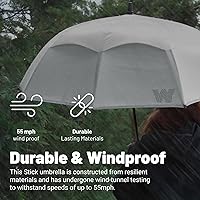 Vista 5 de Weatherman Paraguas Pliegues de honor Paraguas resistente, resistente y grande Paraguas resistente al viento resistente a vientos de hasta 55 MPH