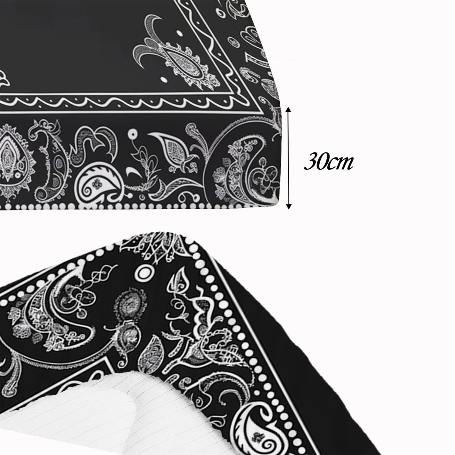 Paisley prześcieradło z gumką, miękkie prześcieradło, z nadrukiem, miękki, dekoracyjny materiał, pościel okrągła, elastyczna gumka 160 x 200 cm, wielokolorowe, zestaw z gumką, oddychająca pościel
