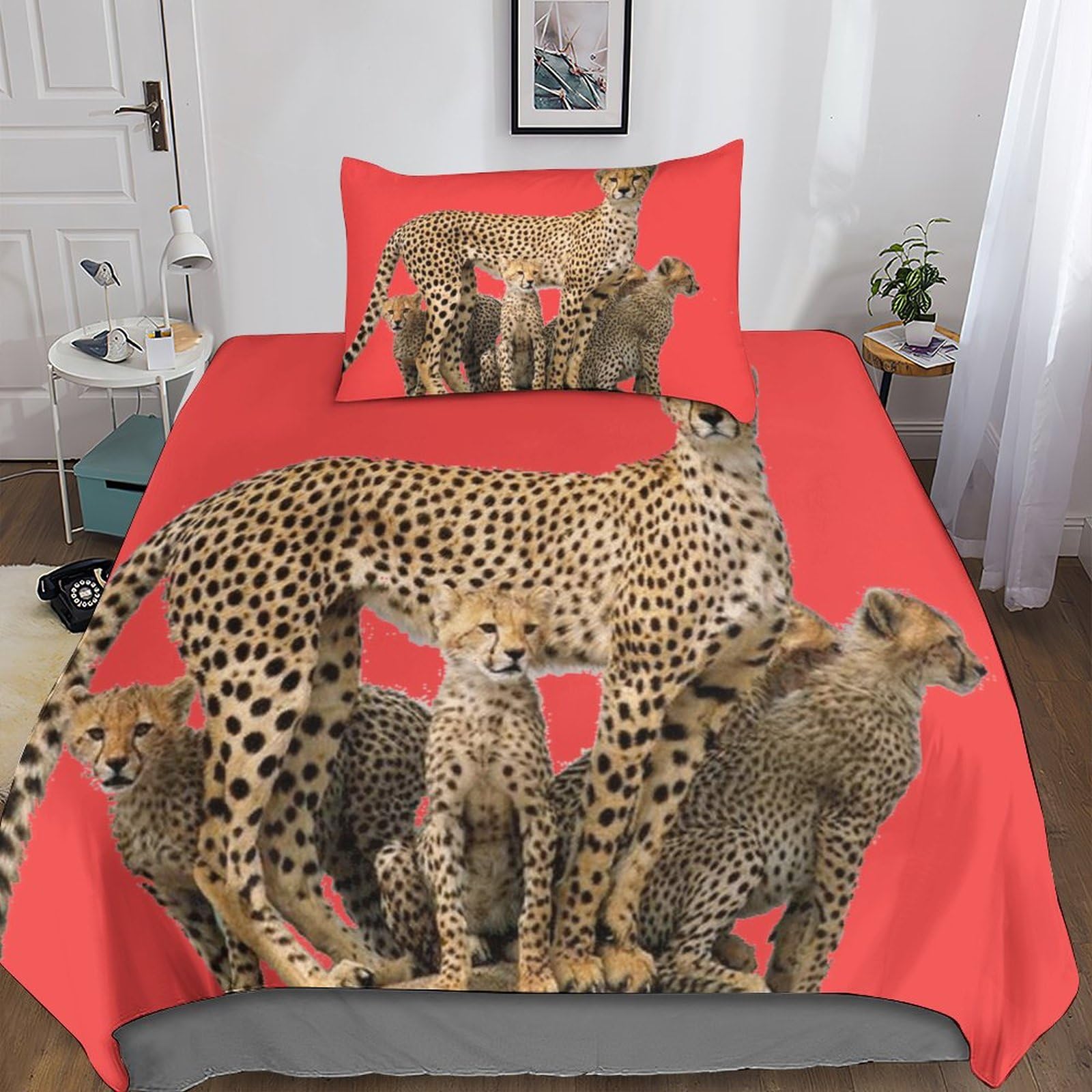Housse de couette Cheetah pour lit enfant, l'ensemble de literie idéal pour une chambre de garçon