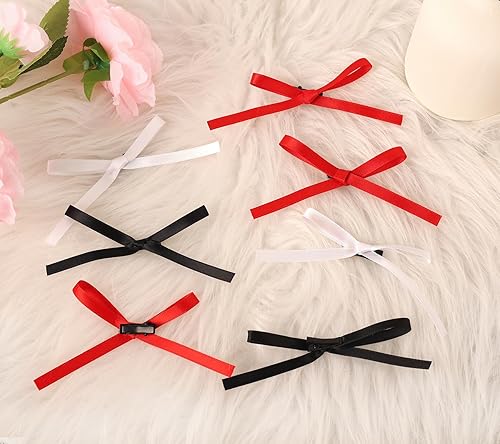 Miniatura 7 de XFYUZR Pinzas para el pelo con lazo para mujer, pinza de pelo de cinta de cola larga, pinzas para el cabello con lazo pequeño, pasadores, clip de