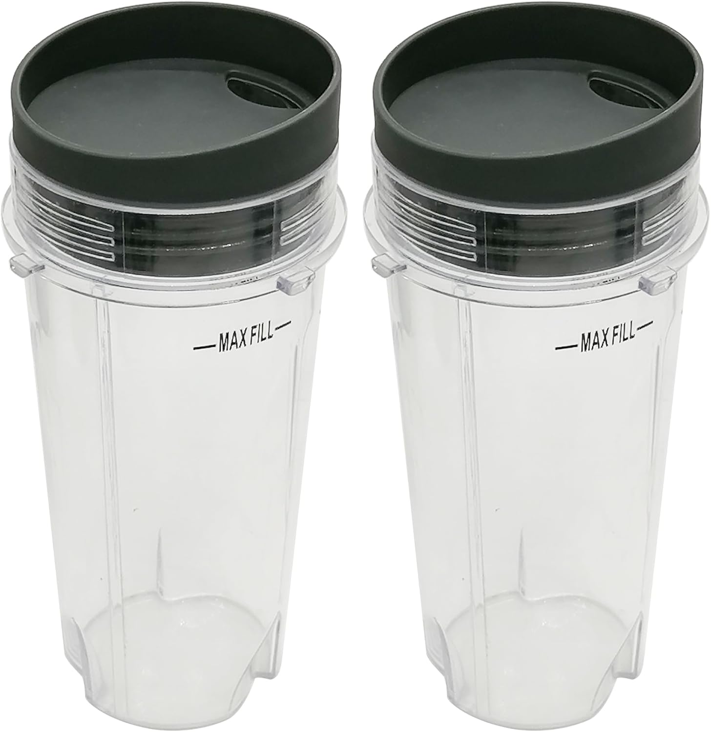 Replacement 16oz Cup with 3 tabs and Spout lid Compatible with 600W NINJA BL100 30/BL102 30/BL101 30 & Ninja Kitchen System Pulse Blender : BL200 30/ BL201 30/BL203OCN 30(16oz cup with spout lid)