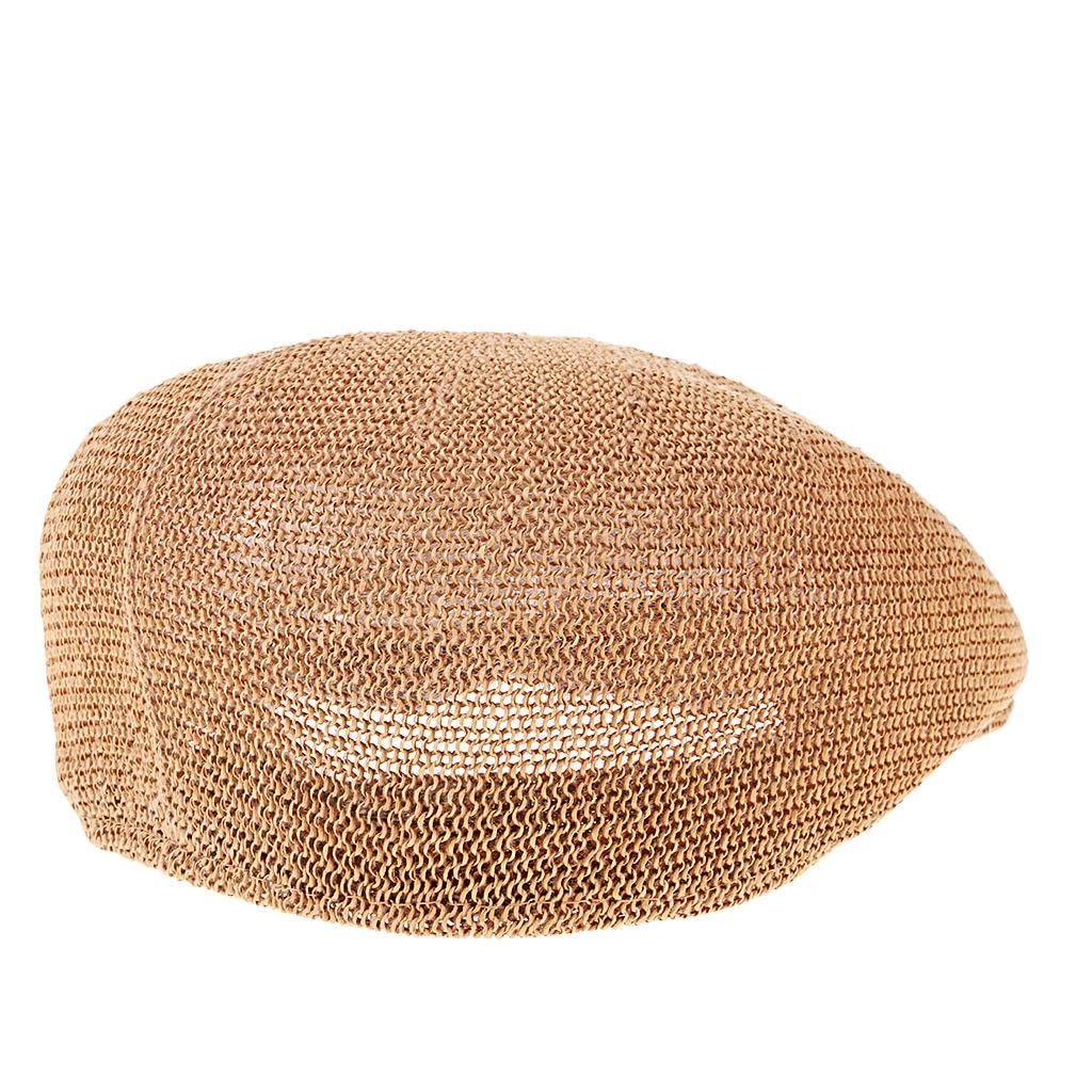rockible Chapeau D'été En Paille Visière Courte Béret de pour Homme Décontracté/Kaki, Brun, 58cm