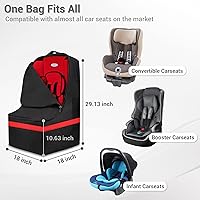 Vista 2 de Bolsa de viaje para asiento de automóvil, acolchada, cómoda, duradera, espaciosa, a cuadros, para asiento de automóvil, mochila 3 en 1, convertible