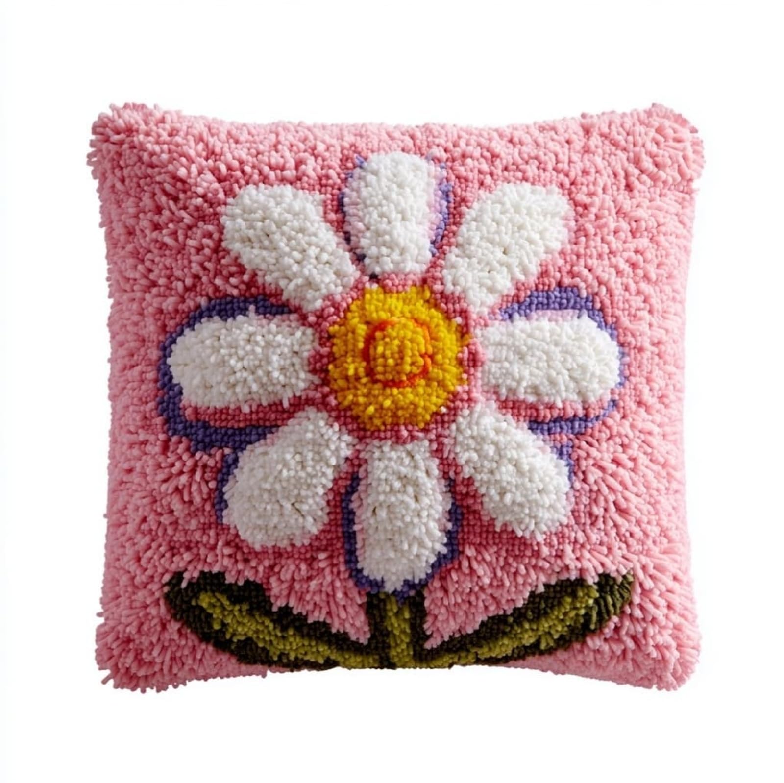 WallustrioaW Latch Hook Cushion Kits for Adults,Daisy