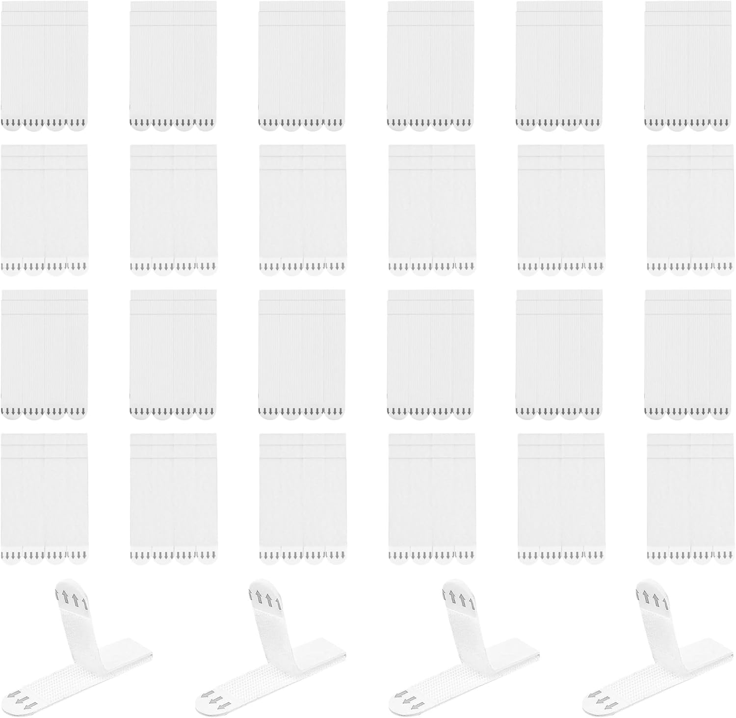 KASQUE® 48 Pairs (96 Strips) Heavy Duty Picture Hanging Strips, Damage Free Adhesive Mounting Strips, No Nails Photo Frame Hangers, Sticky Hook and Loop Tapes for Canvas, Posters & Wall Decor