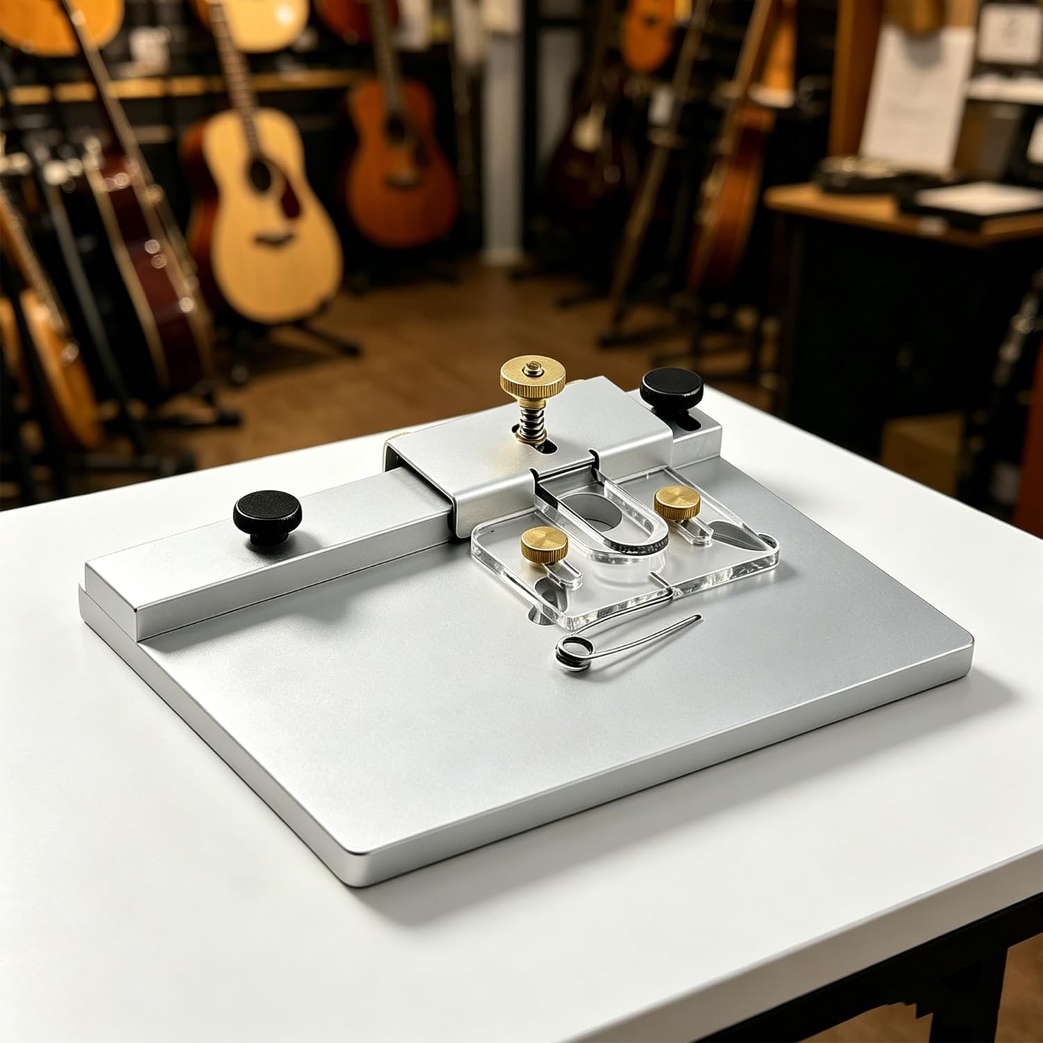 YXZQLOZ Adjustable guitar binding tool – guitar binding and trimming clamp, suitable for binding and trimming edges of acoustic and electric guitars.