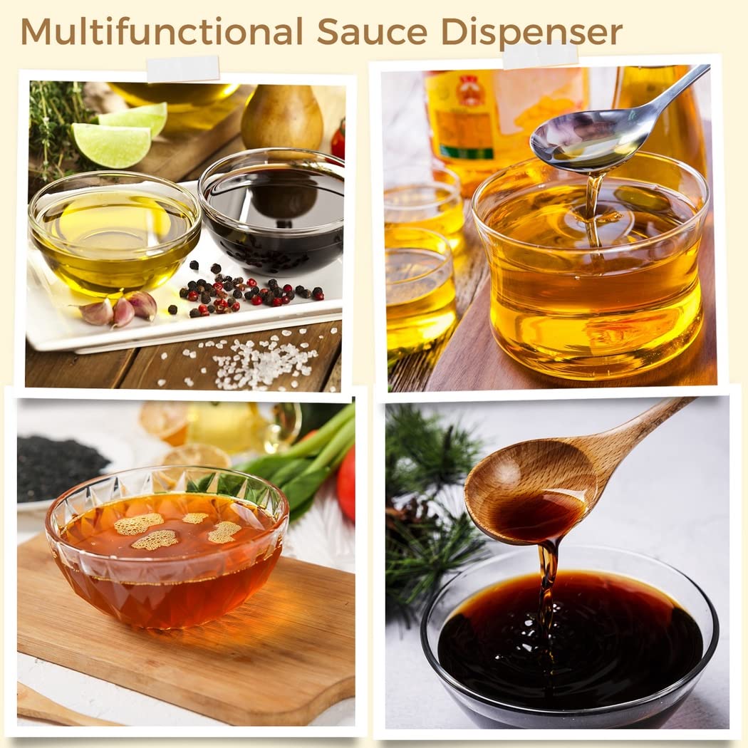 Distributeur de miel, pot à sirop en verre pour pancakes, forme élégante inspirée d une gemme, avec base support, verseur sans goutte pour huile alimentaire, vinaigre, sauce soja