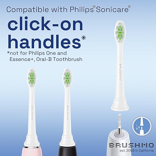 Miniatura 2 de Brushmo Cabezales de repuesto para cepillos de dientes blanqueadores, compatibles con las manijas de cepillo de dientes eléctrico Philips Sonicare