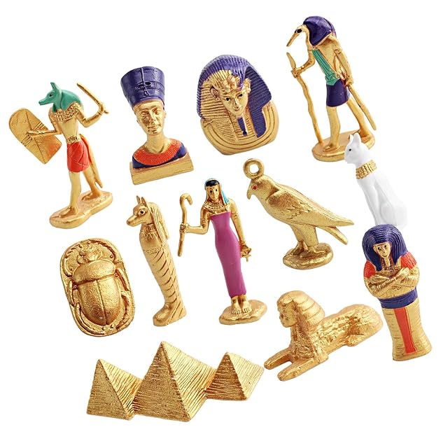 Foto 5 de 7 de Elnwnnkc Juego De 12 Juguetes del Antiguo Egipto Que Incluyen Pirámides Y Momias para Juegos Interactivos…