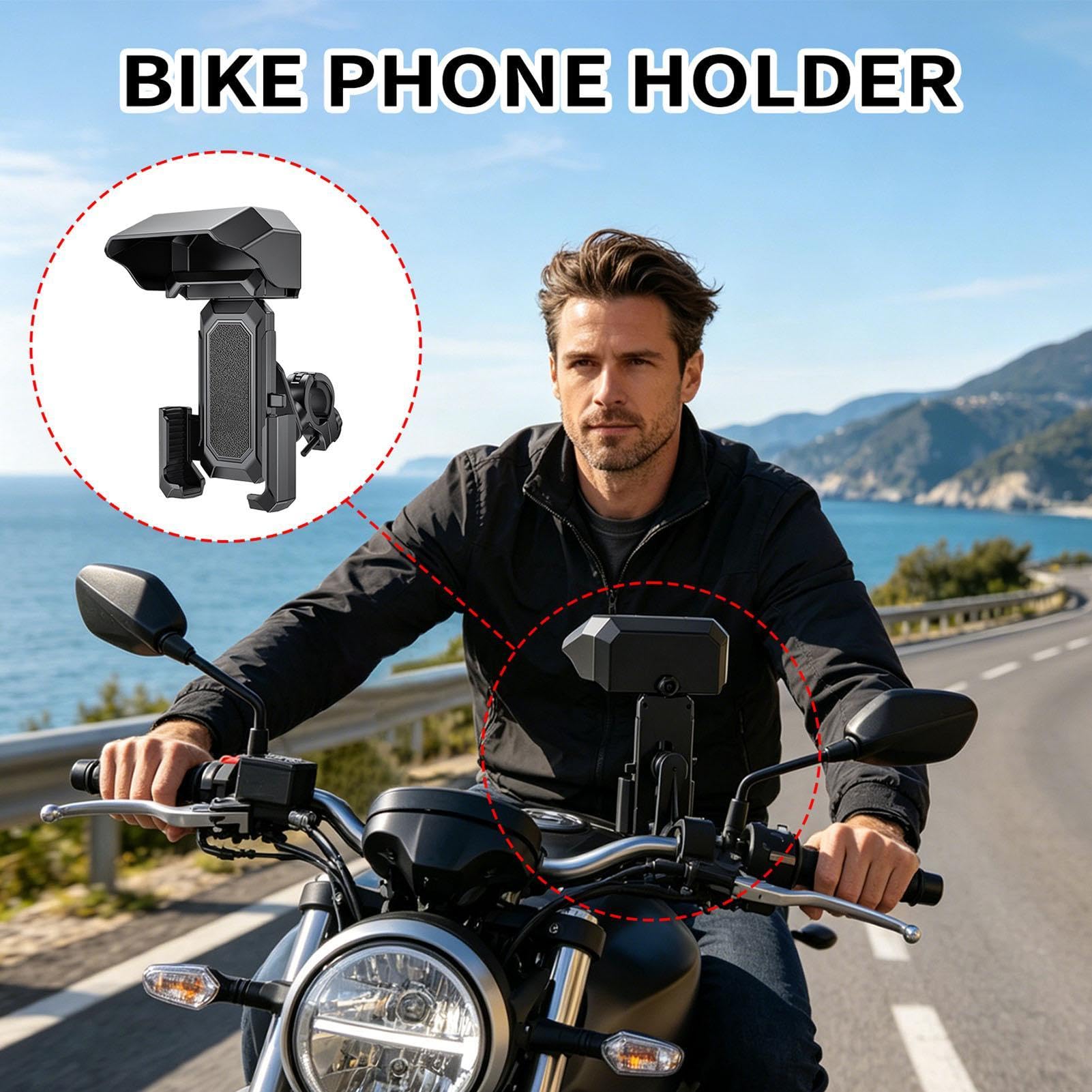 Générique Support de Téléphone Moto Fixation Smartphone avec Pare-