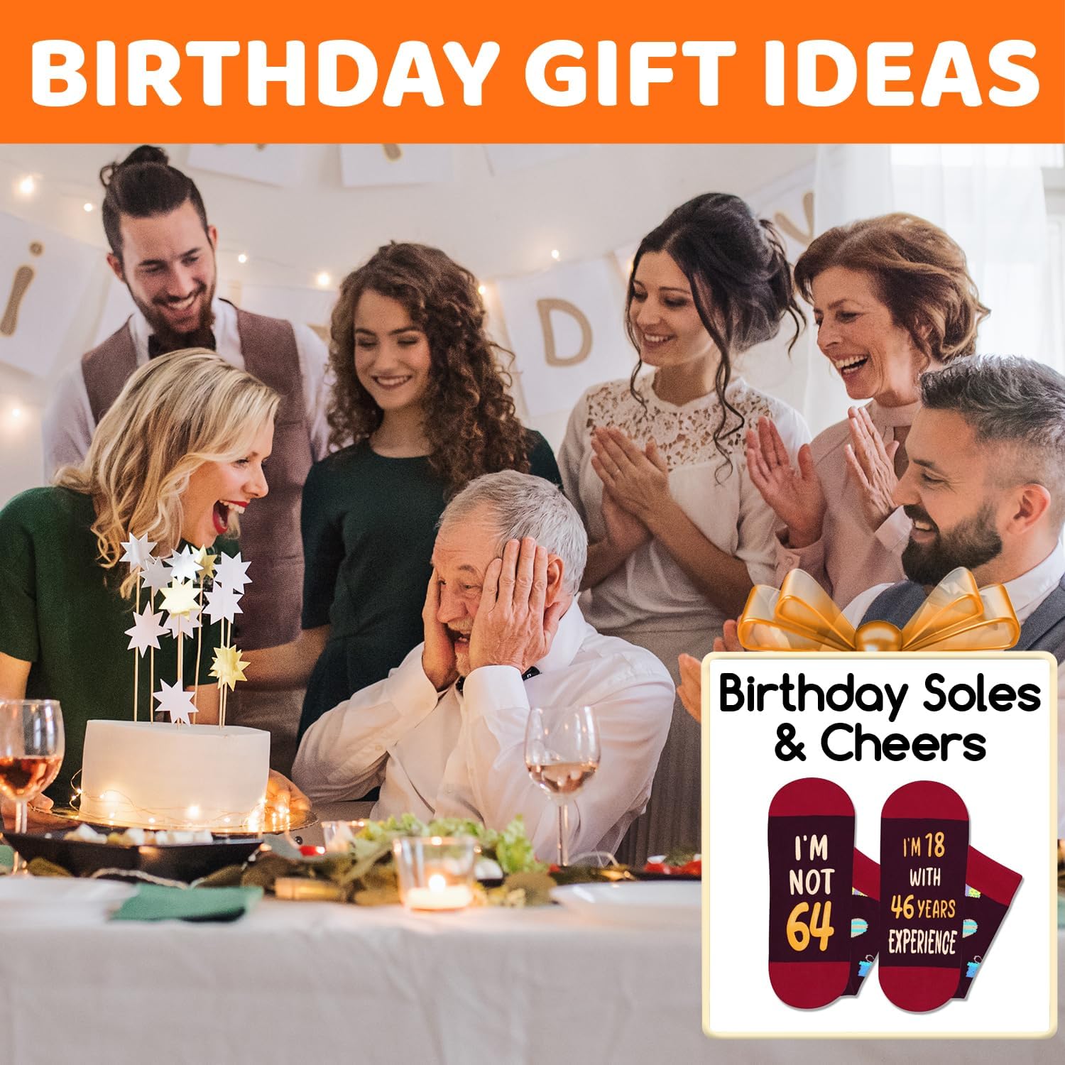 HAPPYPOP 70TH 65TH Birthday Gifts - 61 62 63 64 66 67 68 69 Bday Socks with Greeting Card - Image 6