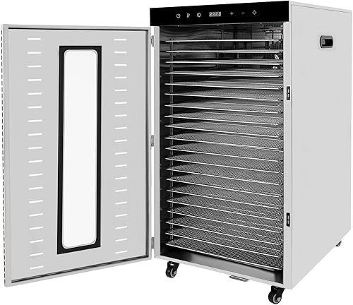 Miniatura 6 de Deshidratador de alimentos de 20 bandejas para carne seca de acero inoxidable de 1700 W, máquina deshidratadora comercial de alimentos con