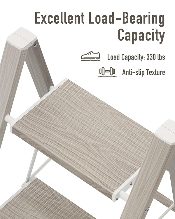 Mayi Plus 3 Step Stool Foldable, Aluminum, Lightweight Step Ladder by mayi plus - Used condition - Image 5