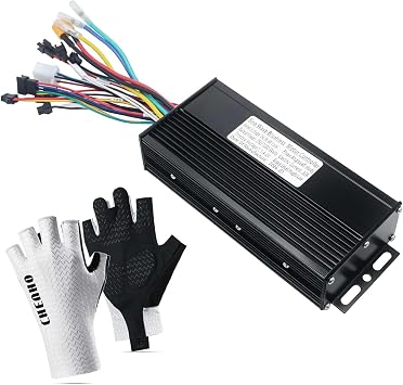 Electric Bike Controller 24V/36V/48V 30A 750W/1000W | JN Sine Wave Brushless Motor Controller for Ebike Motors for UART No.2 Protocol with Hall-based Or Sensorless Aluminum Black