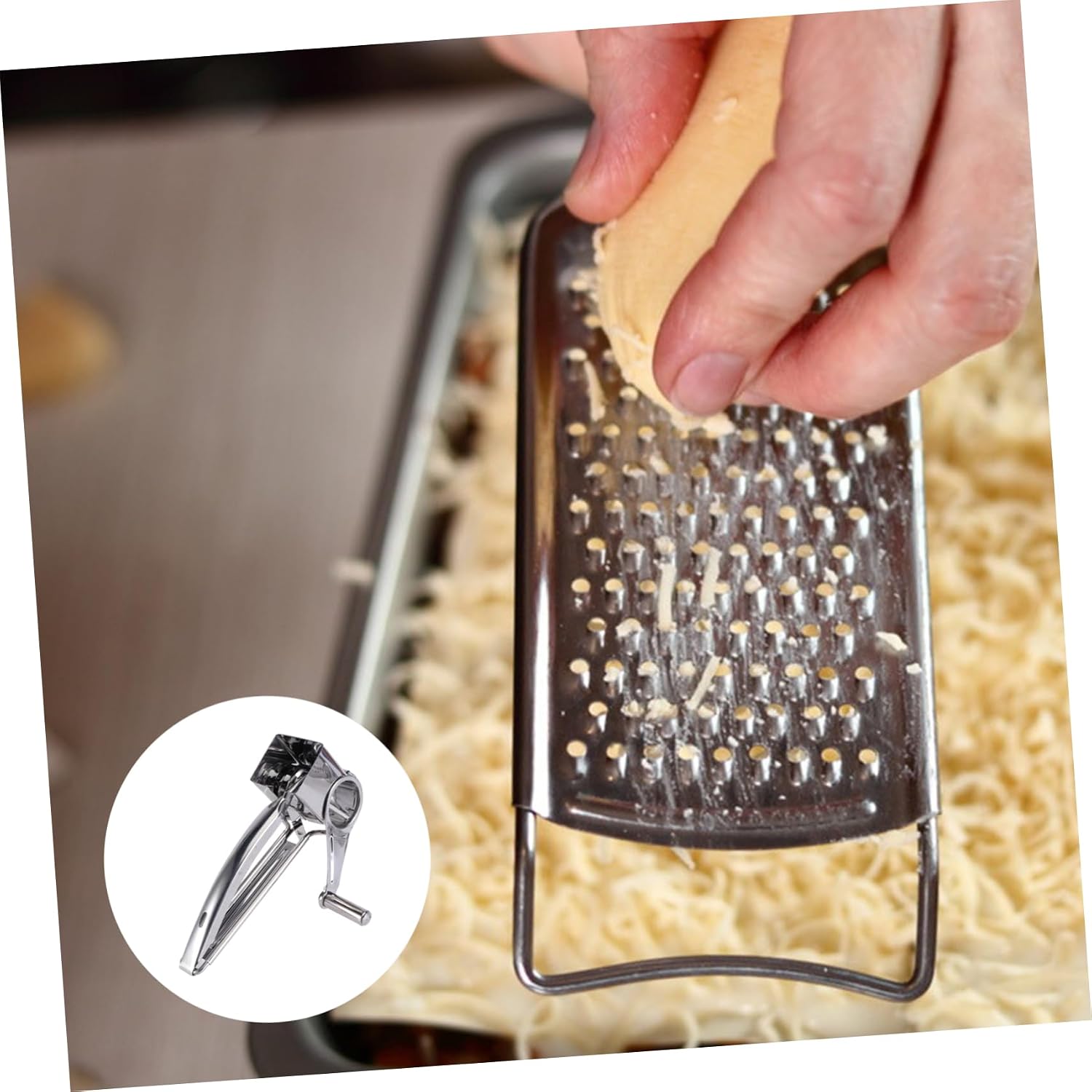 LIFKOME Stainless Steel Cheese Shredder Multi-function Grater Set Easy to Use Clean