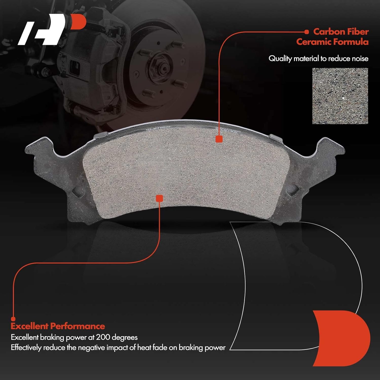 A-Premium 10.20 inch (259mm) Front Drilled and Slotted Disc Brake Rotors + Ceramic Pads Kit Compatible with Select Chevrolet, Buick, Pontiac and Oldsmobile Models - Beretta, Skylark, 6-PC Set