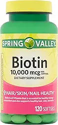 Biotina Mcg Spring Valley 10.000 - 120 Capsulas