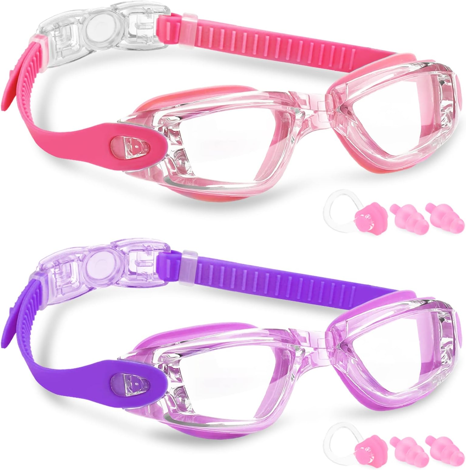 Elimoons Kids Swim Goggles for Child Teen Boys Age 6-15, Anti Fog No Leak-2PACK