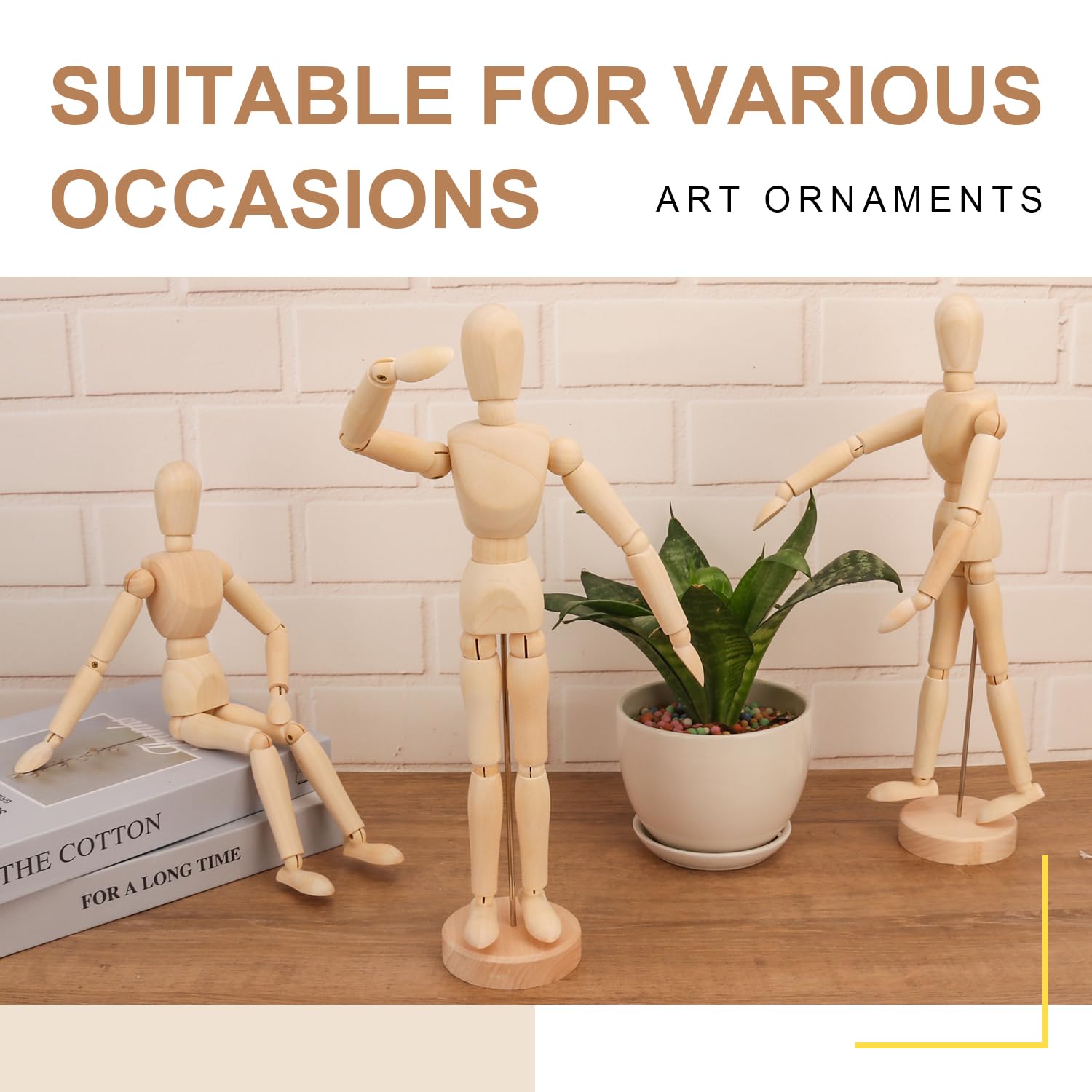 Mannequin En Bois Articulé Flexible De 30,5 Cm Pour La Maison, Le Bureau, La Décoration, Les Croquis, Le Dessin, La Peinture