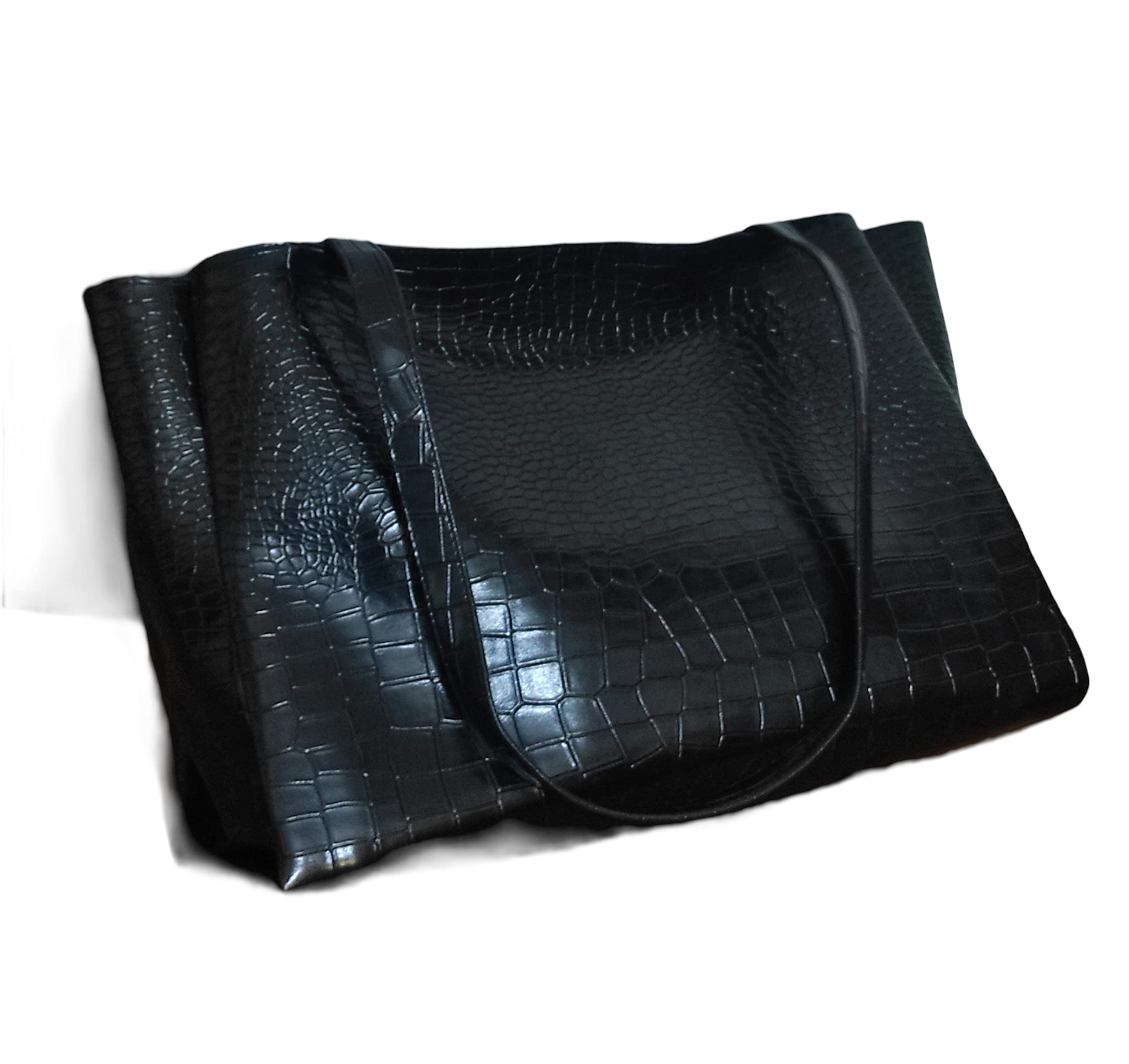 Ada Fashion Tote Bags For Women And Girls Large Capacity Croco Pattern Big Ladies Handbag Shoulder Bag Purses (Black) (B0C6968KZ9) Amazon Price History, Amazon Price Tracker
