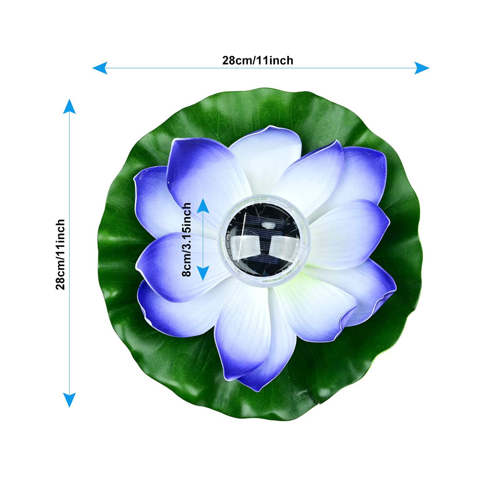 Luci Galleggianti Solari A Forma Di Loto - RGB Per Stagno, Giardino O Piscina, Impermeabili IP65 - Foto 4