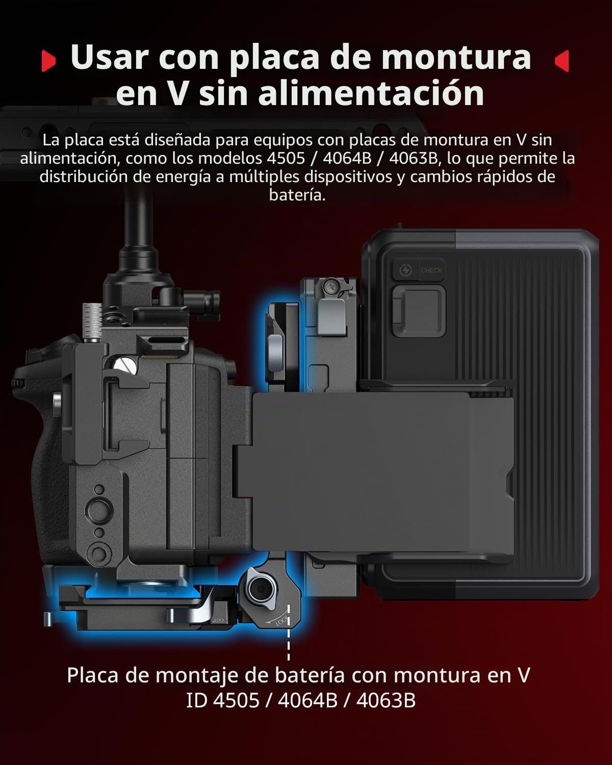 SMALLRIG V Mount Battery Plate,con Protector de Pantalla LCD, D-Tap/USB-C, Rig Compacto para Cámaras Mirrorless/DSLR, para Baterías NEEWER PS099E - 5228