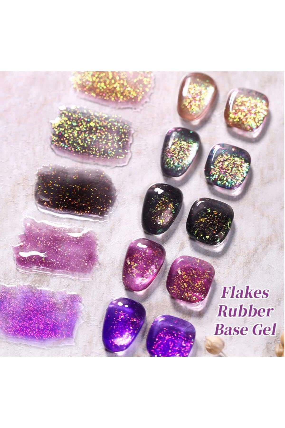 Tırnakmania Kalıcı Oje Flakes Rubber Base 7 Ml Urb124 4401