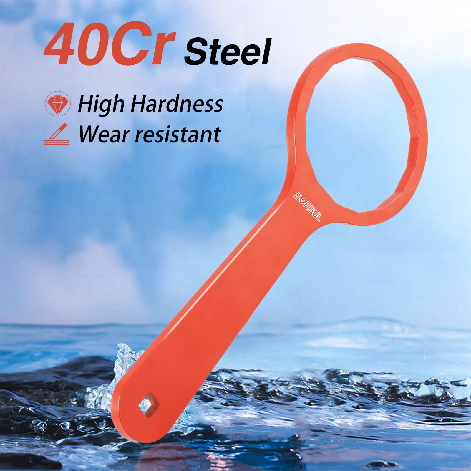 EVRBUL Fuel Filter Water Separator Wrench 92 mm 15 Flutes Water Separating Fuel Filter Removal Tool Compatible with Mercury and Mariner Outboards MerCruiser Stern Drive and Inboard Engines