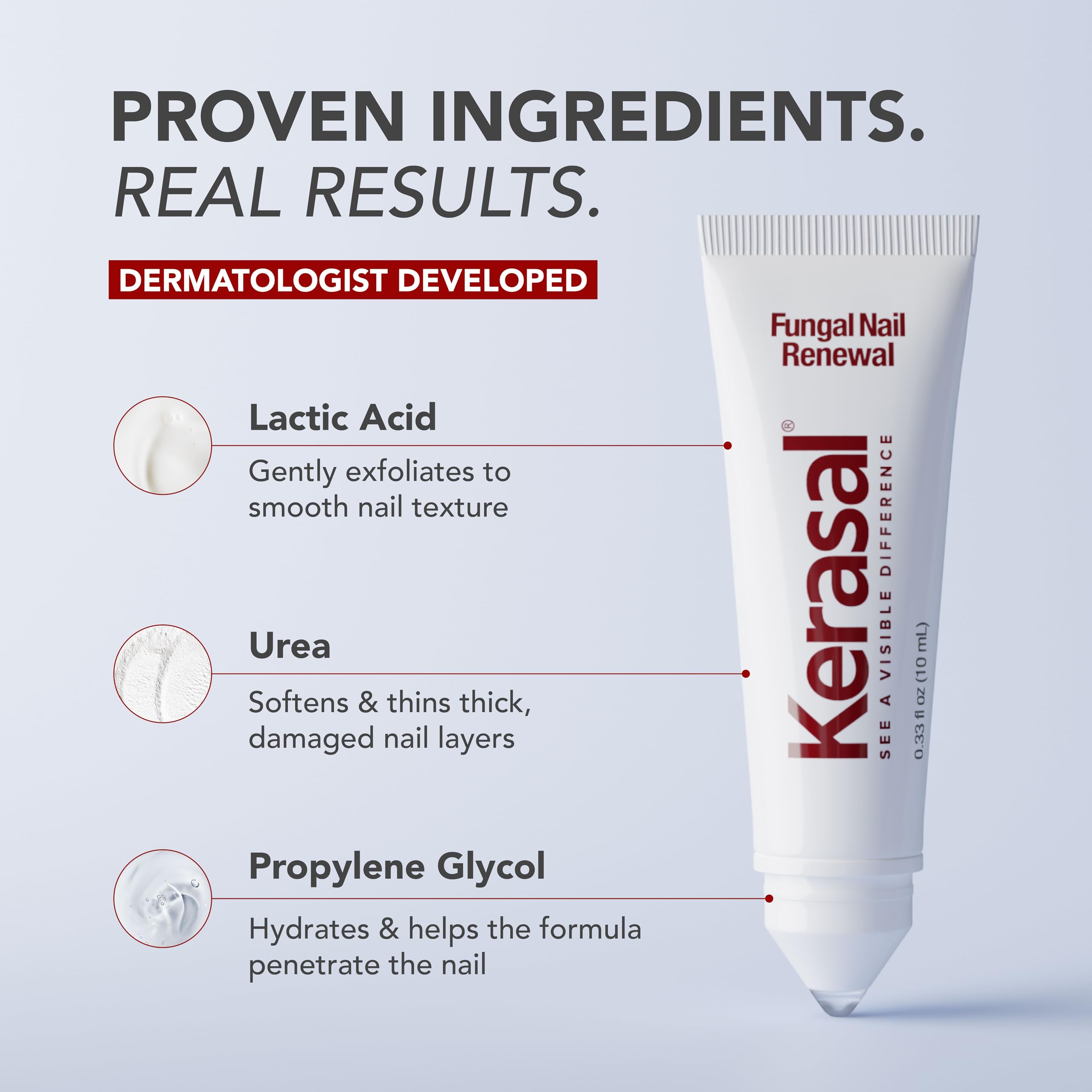 Kerasal Nail Renewal Restorative Nail Repair for Damaged Nails 0.33 oz | Restorative nail repair with Urea helps improve the appearance of damaged discolored nails with quick visible results. product thumbnail 7