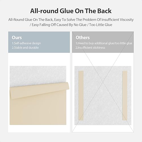 Miniatura 4 de Paquete de 12 paneles acústicos autoadhesivos de espuma a prueba de sonido, alta densidad, cuadrados, 12 x 12 x 0.4 pulgadas, para el hogar,