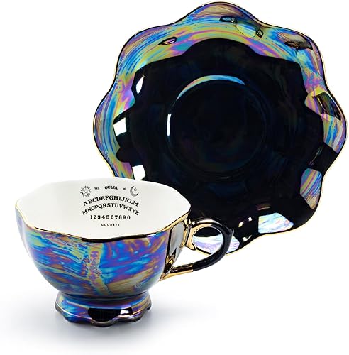 Miniatura 2 de Grace Teaware Ouija Board - Taza de té y platillo con borde dorado
