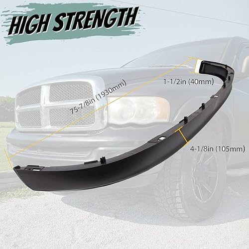 Miniatura 3 de HECASA Valancia deflectora de aire para parachoques inferior Compatible con Dodge RAM 2002-2008 15002003-2009 2500 3500 Reemplazo para CH1090125 de