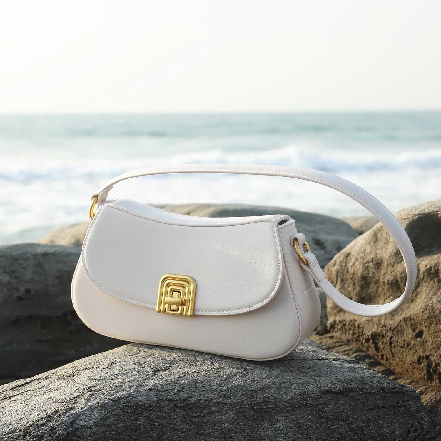 Shoulder Bag Clutch Purses for Women Hobo Bag Small Black Purse Evening Bag Crescent Purse - Image 4