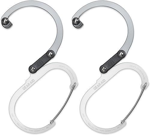 GEAR AID HEROCLIP - Mosquetón grande y gancho para colgar artículos resistentes, mochilas de campamento, maletas, kayaks, bicicletas, organización