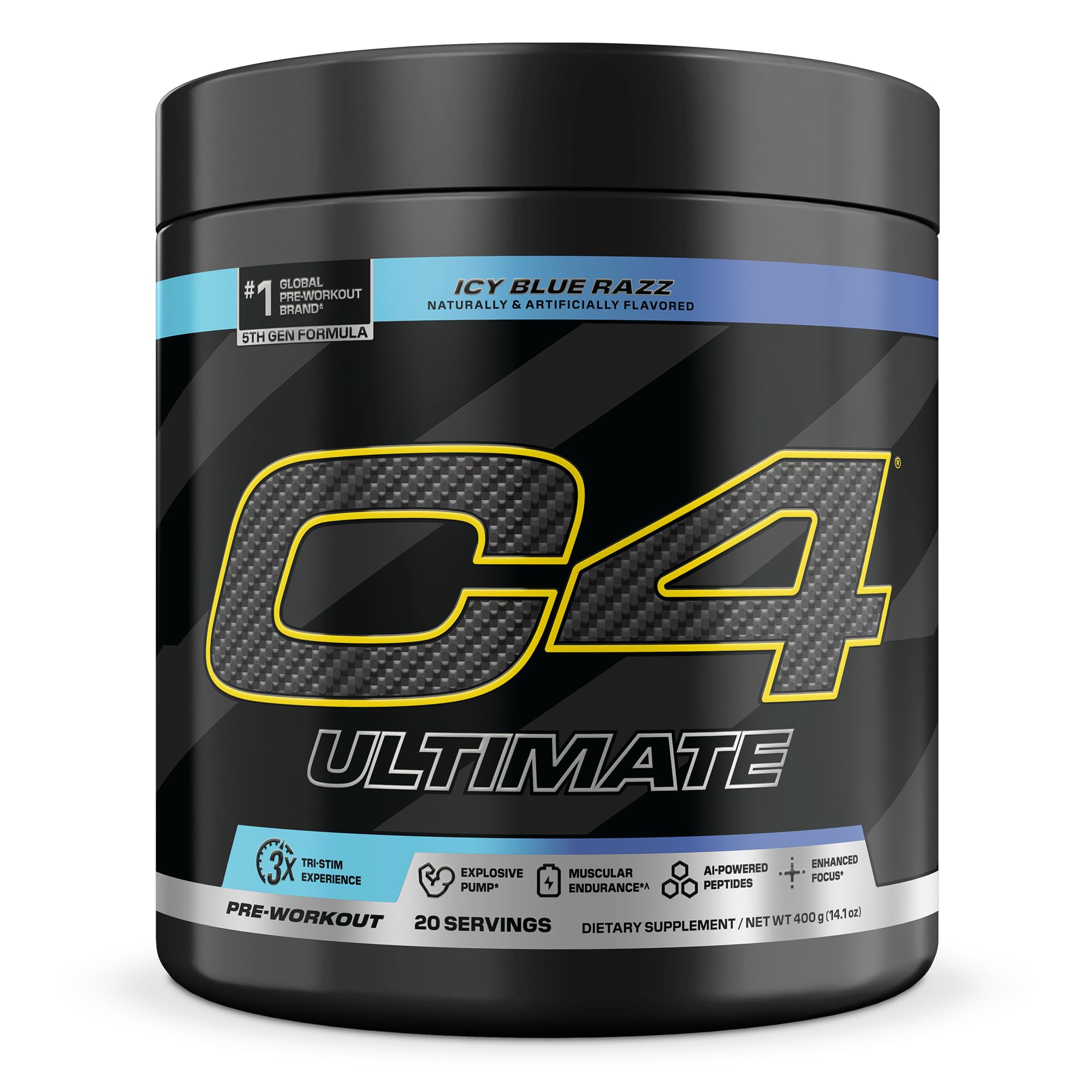 C4 Ultimate Pre-Workout, Zero Sugar, Strawberry Watermelon, 20 Servings — Amazon image 7