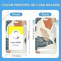 Vista 3 de Cordones para insignias de identificación, paquete de 2 soportes horizontales y verticales para tarjetas de identificación, patrón de impresión a