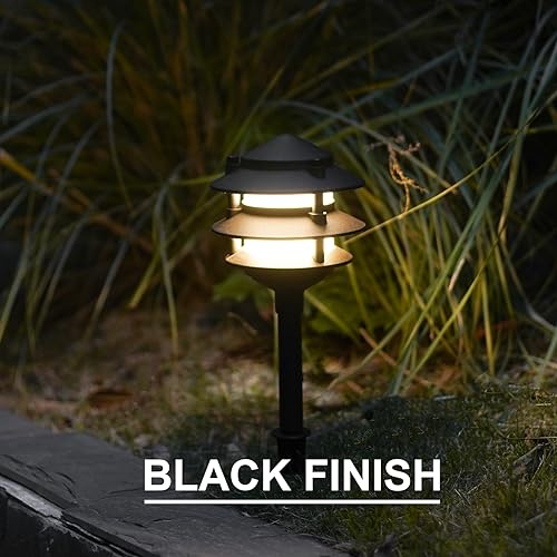 Miniatura 3 de GOODSMANN Iluminación de paisaje, 4 unidades, luces de camino de bajo voltaje, 2.2 W, LED, 12 V, CA, luces de paisaje de 30 lúmenes, blanco cálido