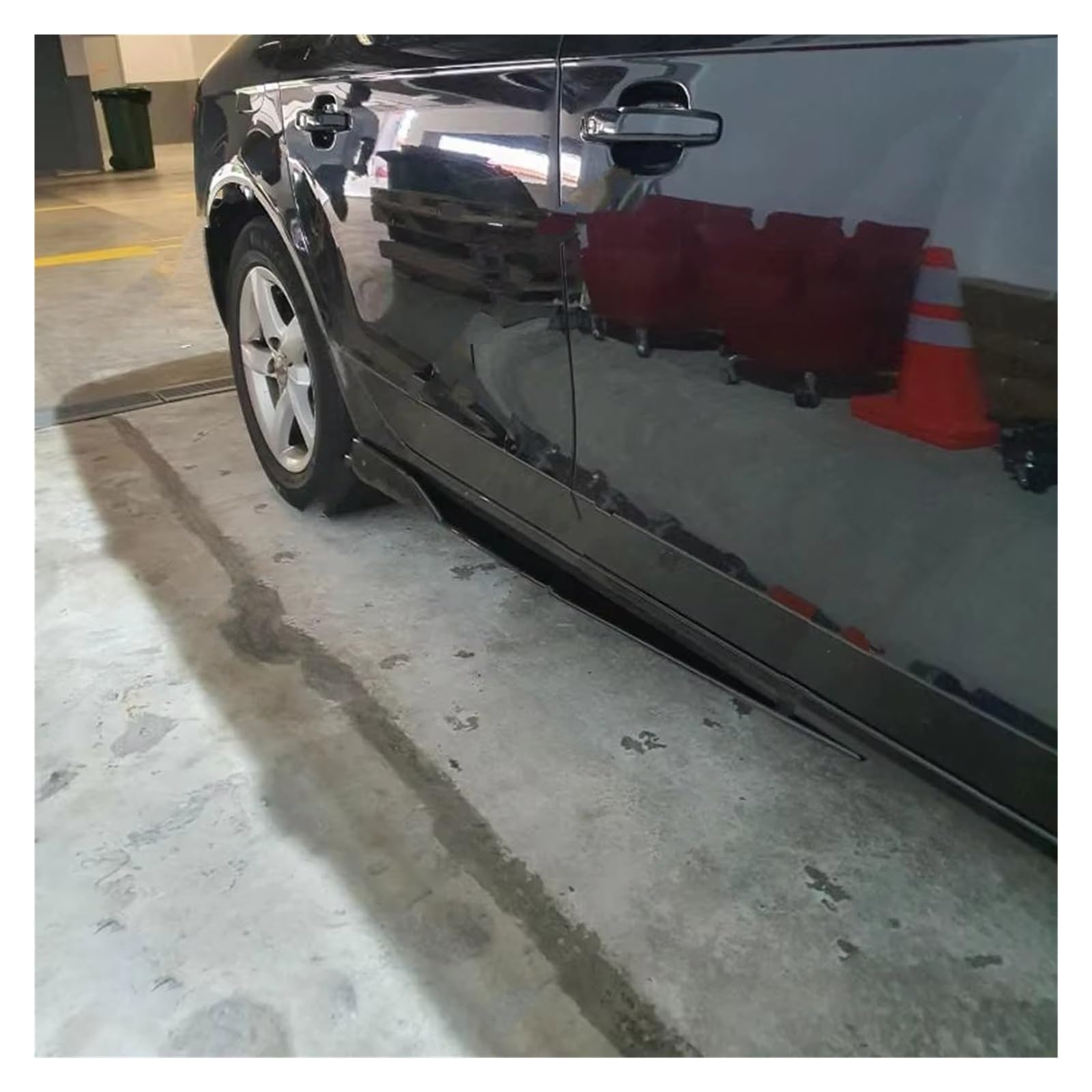 Seitenschweller Auto Für A6 S6 4F Für Für TDI Für FSI Limousine/Avant 2004-2011 Seitenschweller Verlängerung Rocker Panels Lip Splitter Bodykit Tuning(Gloss Black Unpaint)