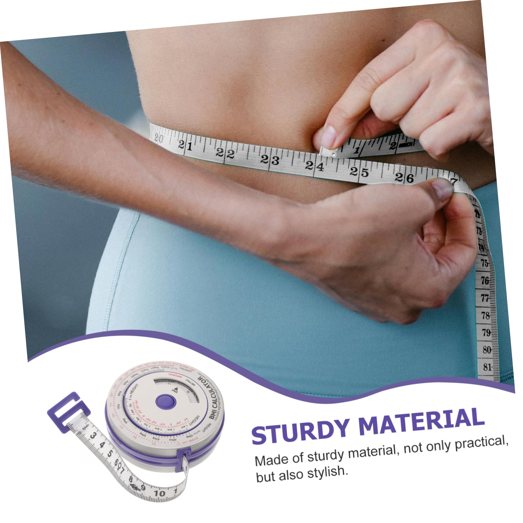 Tofficu 5 Pezzi Misuratore Flessibile per Misurazione Corpo Strumento per Fitness e Cucito e Portatile Adatto Diverse