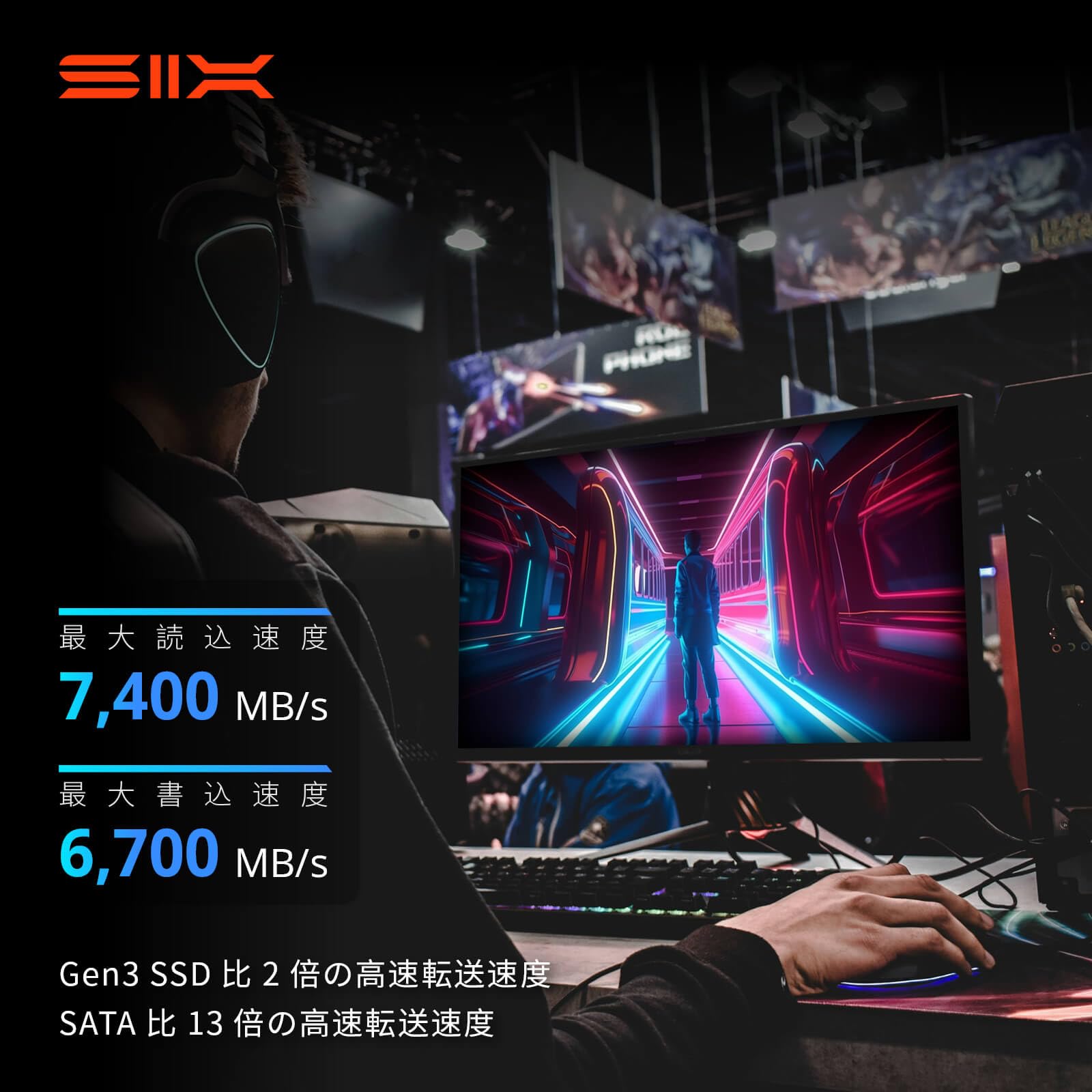 Amazon | SIX X7400Pro TLC Nand NVMe M.2 SSD PCIe Gen4x4 1TB M.2