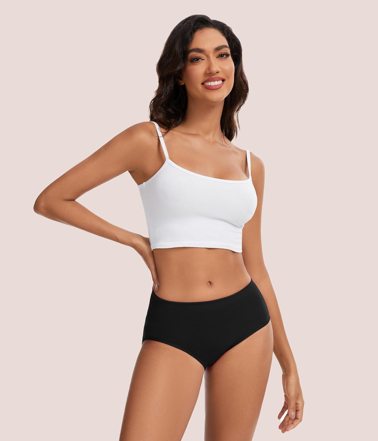 Merino Wool Womens High Waisted Underwear,Breathable Wool Panties,Moisture Wicking Wooly Briefs for Ladie 3 Pack - Image 2