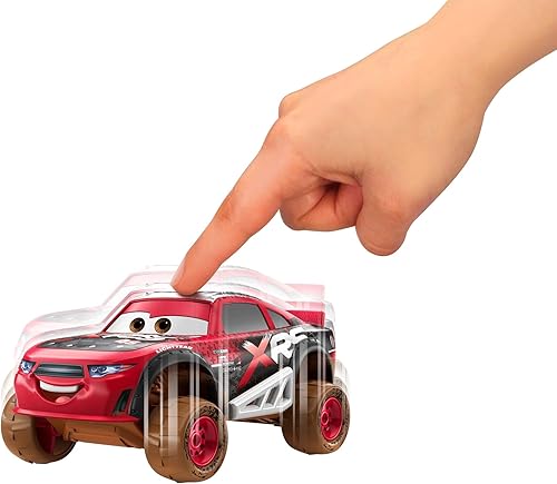 Miniatura 5 de Mattel Disney Pixar Cars XRS Mud Racing T G Castlenut Vehículo a escala 155 Die-Casts Suspensiones reales Off-Road diseño de salpicaduras de