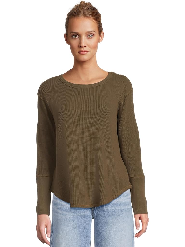 Green Mod-o-doc Long Sleeve Dropped Armhole Oversized Top