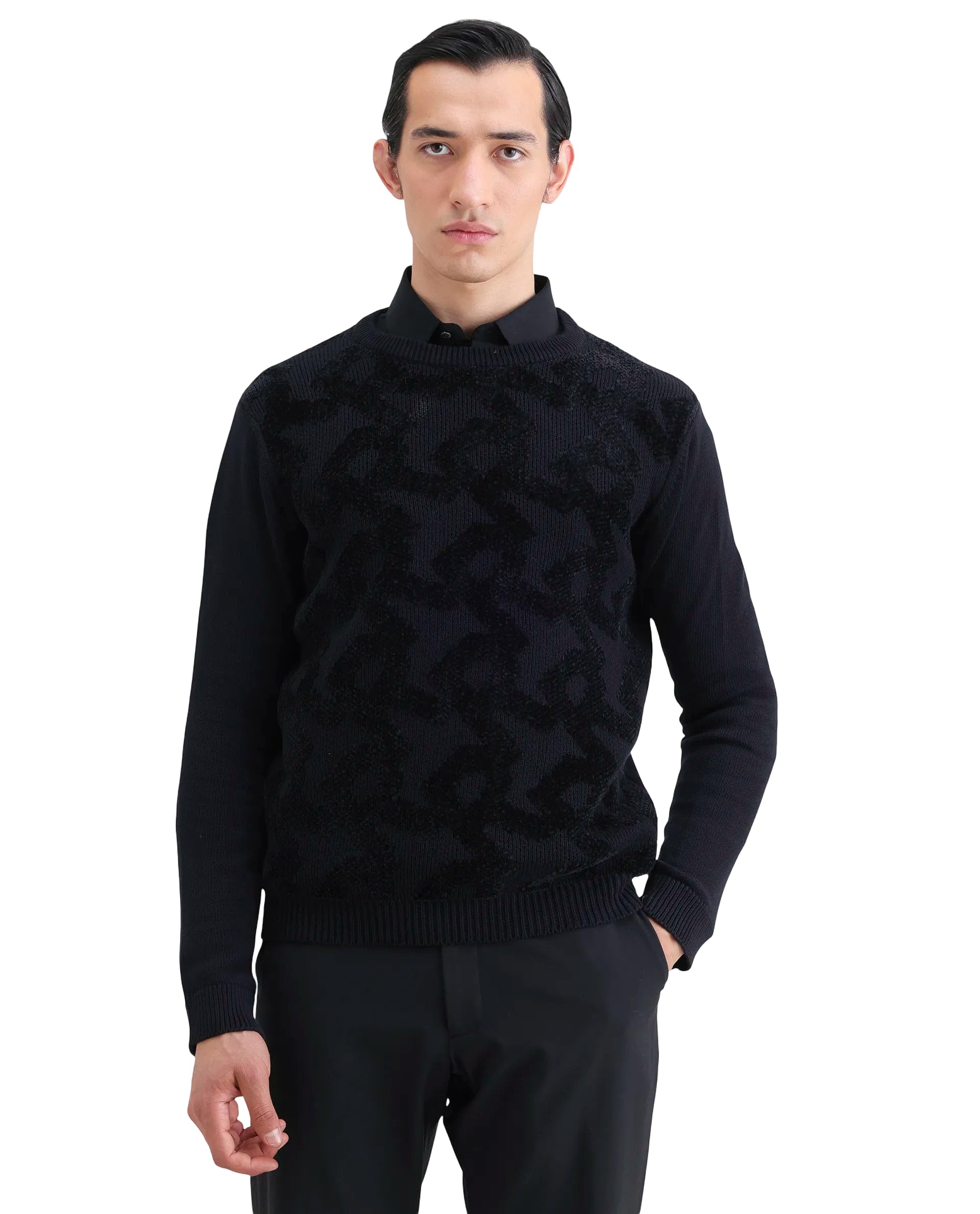 Relaxed fit Monogram Print Sweater-image-49