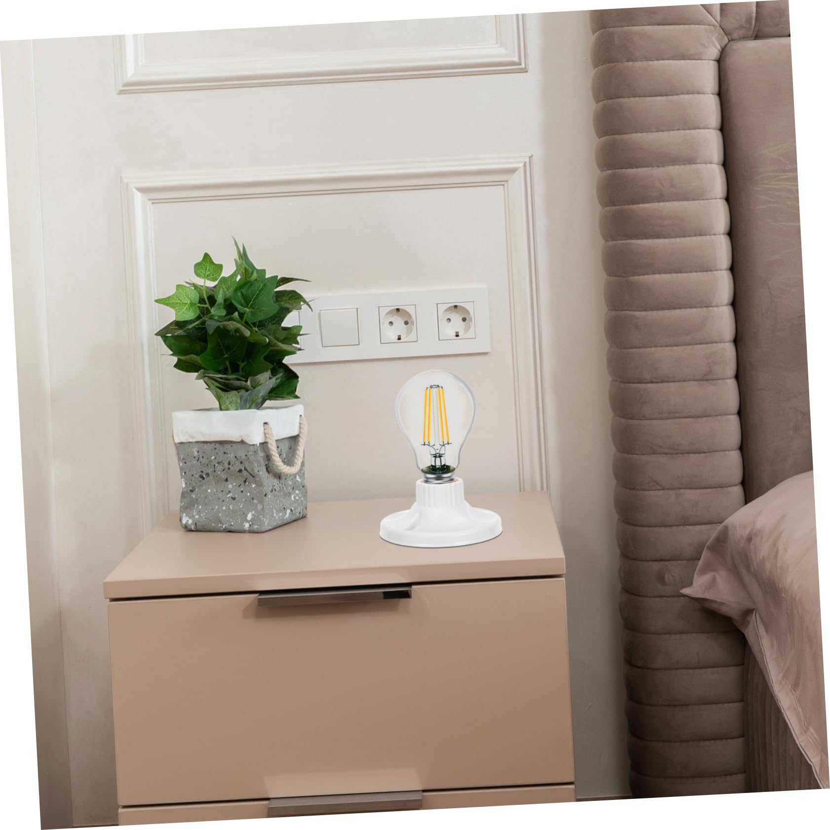 WOONEKY 24 Piezas Portalámparas E27 de Alta Potencia, Resistente al Desgaste, Material Pp Cobre y Baquelita, Adecuado para Aplicaciones Comerciales y Decorativas