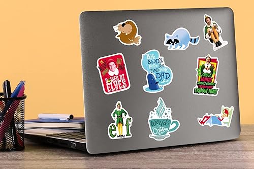 Miniatura 5 de Paquete variado de calcomanías grandes de vinilo elfo de lujo, para laptop, botella de agua, álbumes de recortes, tableta, monopatín,