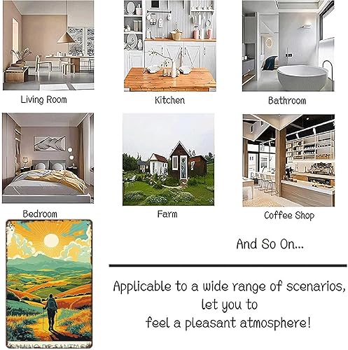 Miniatura 7 de Cartel divertido cartel de metal de aluminio de 8 x 12 pulgadas Camino de Santiago Journey, pintura de decoración de pared para el hogar,