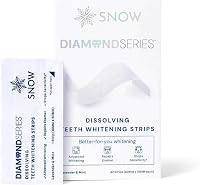 SNOW Diamond Dissolving Teeth Whitening Strips with Hydroxyapatite - Enamel-Safe, Gentle for Sensitive Teeth, 42 Ct Fast Results