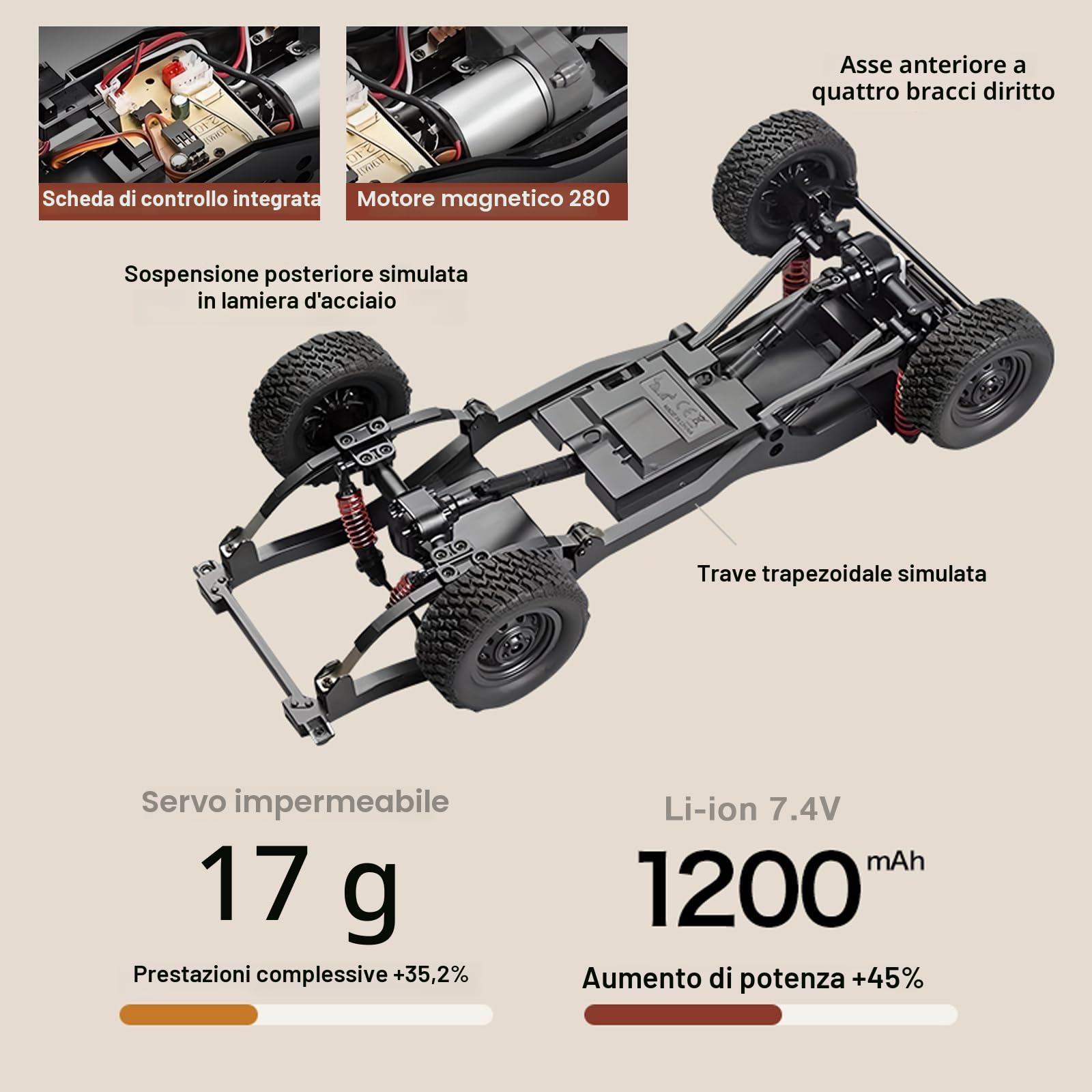 ARRIS 1/12 Scala RC Crawler MN-82S LC79 RTR 4x4 Off Road Veicoli 2.4 GHz RC Modello per Adulti Hobby Giocattolo (nero)